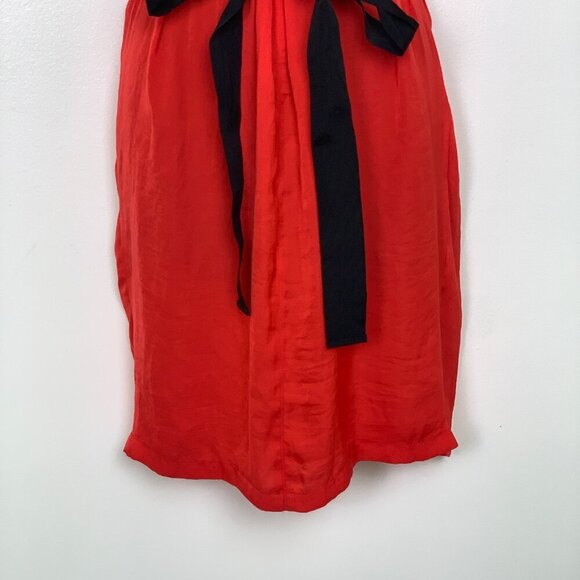 Zara Red Sleeveless Belted Mini Dress - Picture 3 of 7